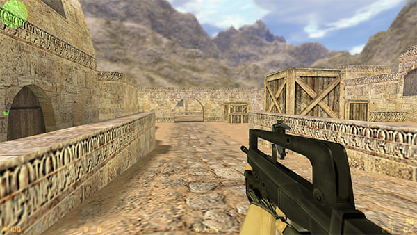CS 1.6 FAMAS на карте Dust — классический геймплей