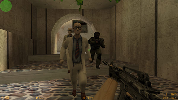 CS 1.6 режим спасения заложников — классический геймплей
