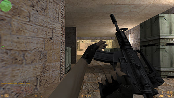 CS 1.6 перезарядка M4A1 на карте Dust — игровой момент