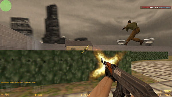 CS 1.6 бой на карте Mansion — скриншот игры